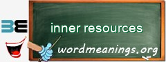 WordMeaning blackboard for inner resources